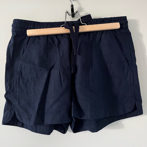 J. Crew Navy Linen Shorts - Picture 2 of 3